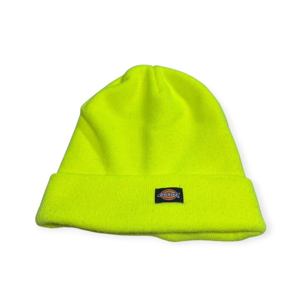 Dickies Neon Green Beanie Daystone Watch Cap Hat Rare Skater Vtg 90s